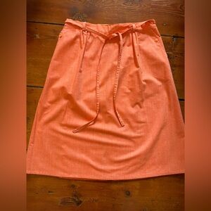 VTG "Valerie" orange creamsicle wrap skirt, XL